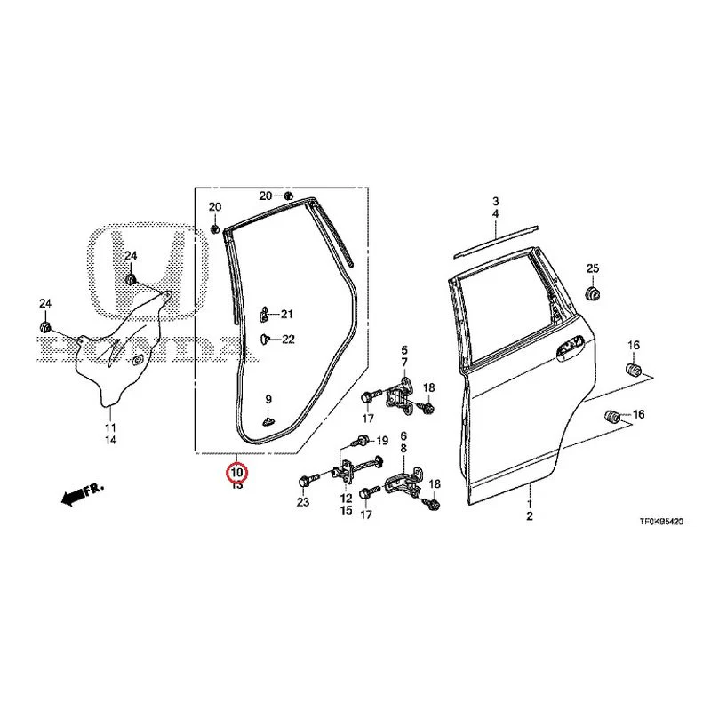[NEW] JDM HONDA FIT GE8 2012 Rear Door Panel GENUINE OEM - Image 11
