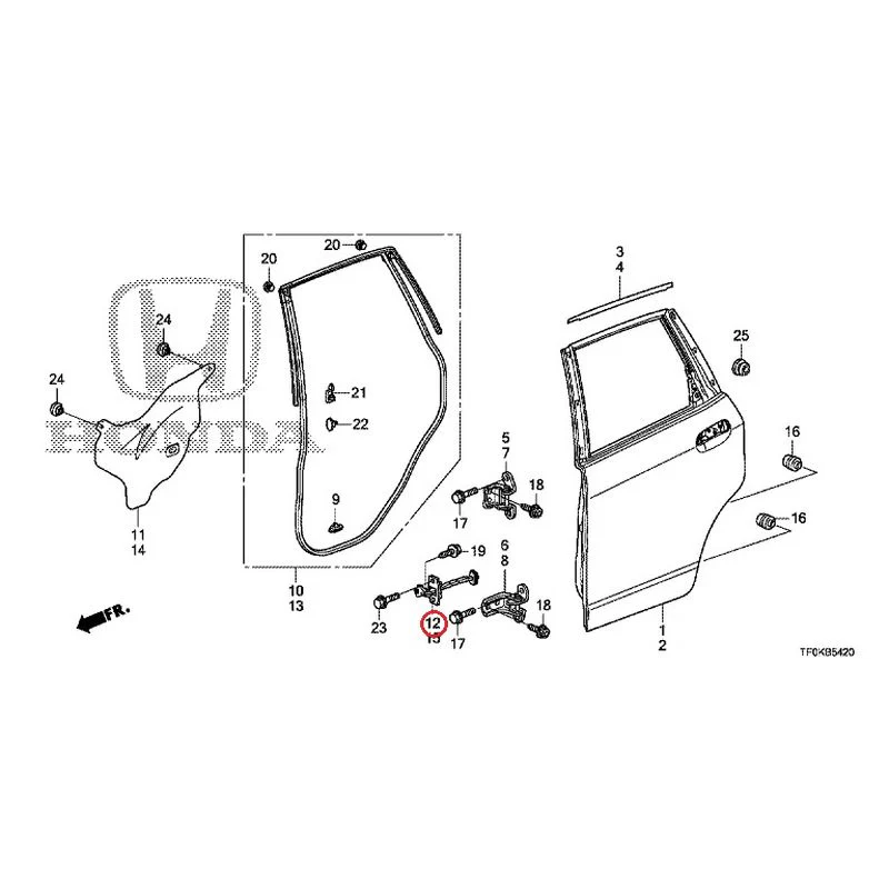 [NEW] JDM HONDA FIT GE8 2012 Rear Door Panel GENUINE OEM - Image 13