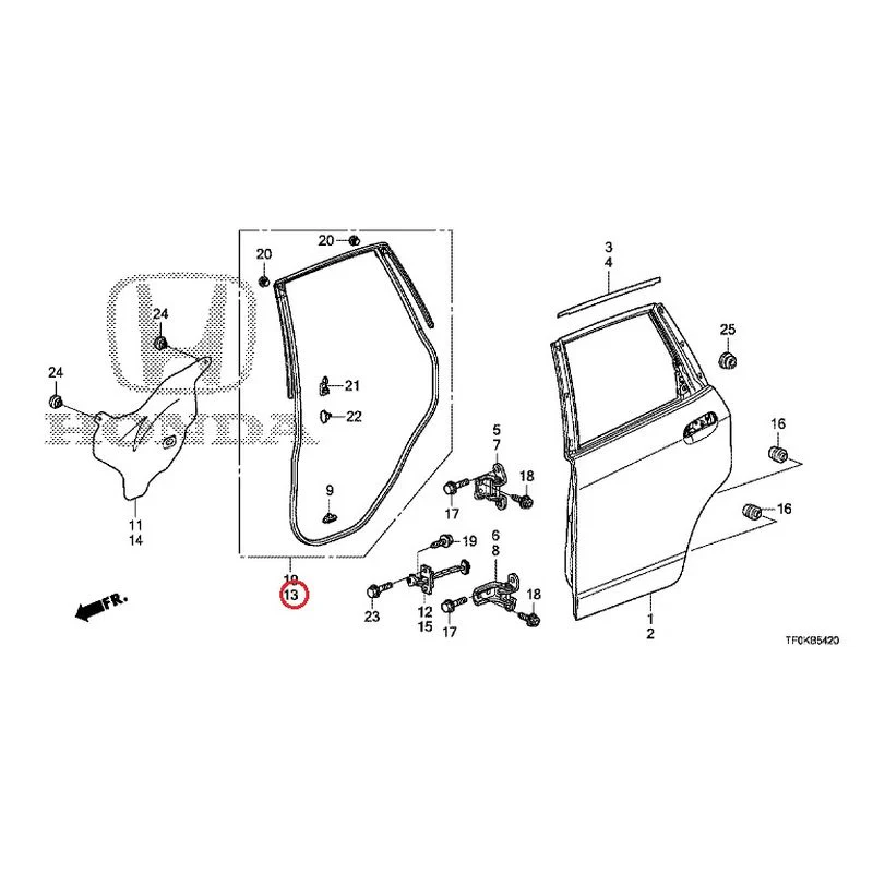 [NEW] JDM HONDA FIT GE8 2012 Rear Door Panel GENUINE OEM - Image 14