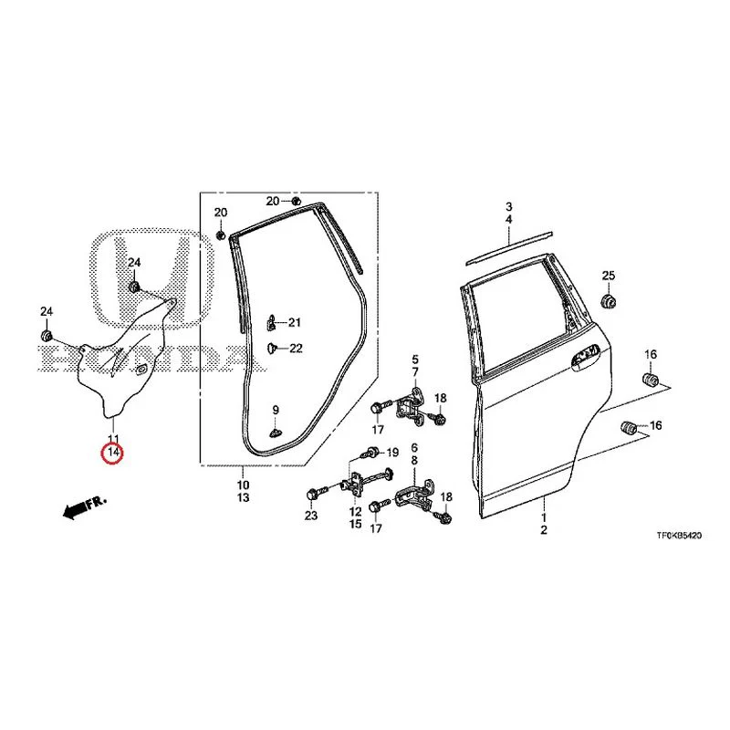 [NEW] JDM HONDA FIT GE8 2012 Rear Door Panel GENUINE OEM - Image 15