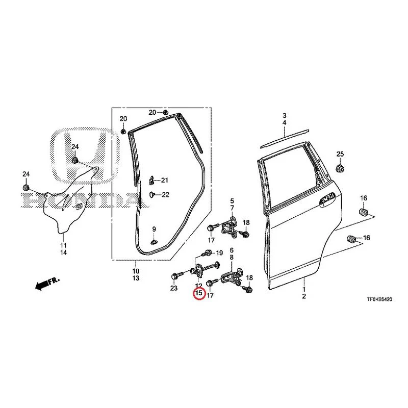 [NEW] JDM HONDA FIT GE8 2012 Rear Door Panel GENUINE OEM - Image 16