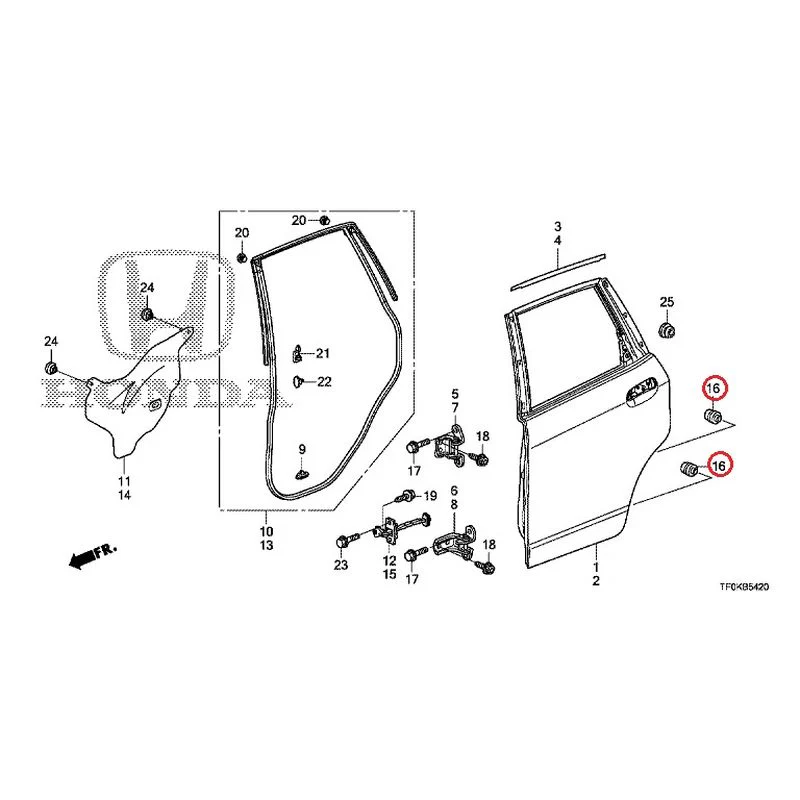 [NEW] JDM HONDA FIT GE8 2012 Rear Door Panel GENUINE OEM - Image 17