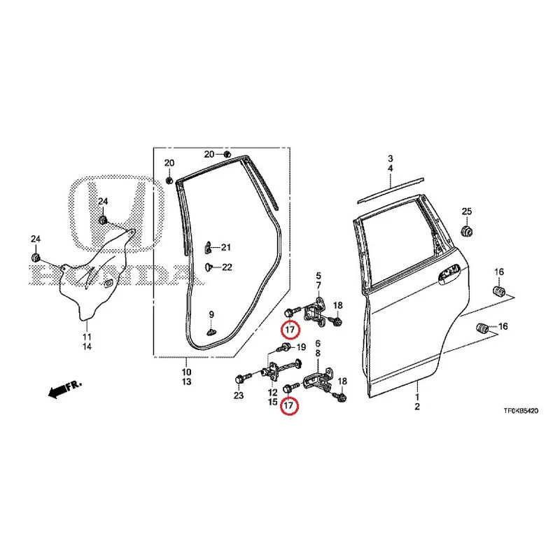 [NEW] JDM HONDA FIT GE8 2012 Rear Door Panel GENUINE OEM - Image 19
