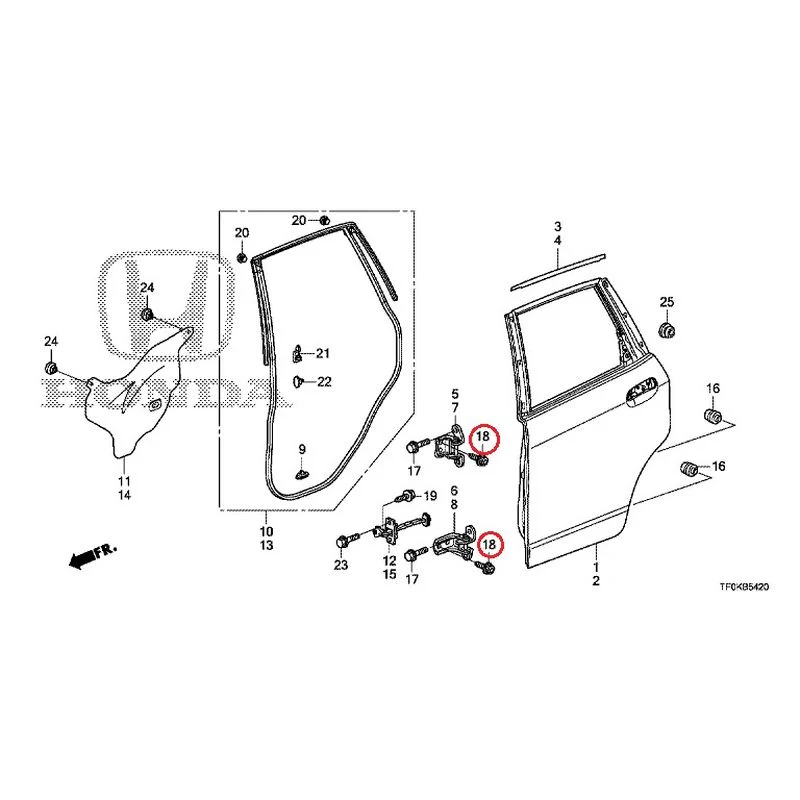 [NEW] JDM HONDA FIT GE8 2012 Rear Door Panel GENUINE OEM - Image 20
