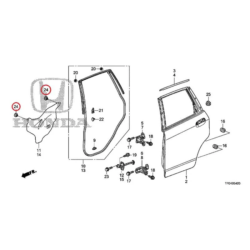 [NEW] JDM HONDA FIT GE8 2012 Rear Door Panel GENUINE OEM - Image 26