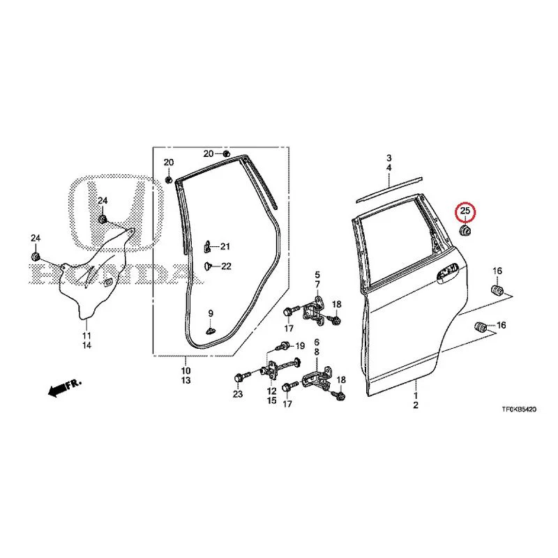 [NEW] JDM HONDA FIT GE8 2012 Rear Door Panel GENUINE OEM - Image 27