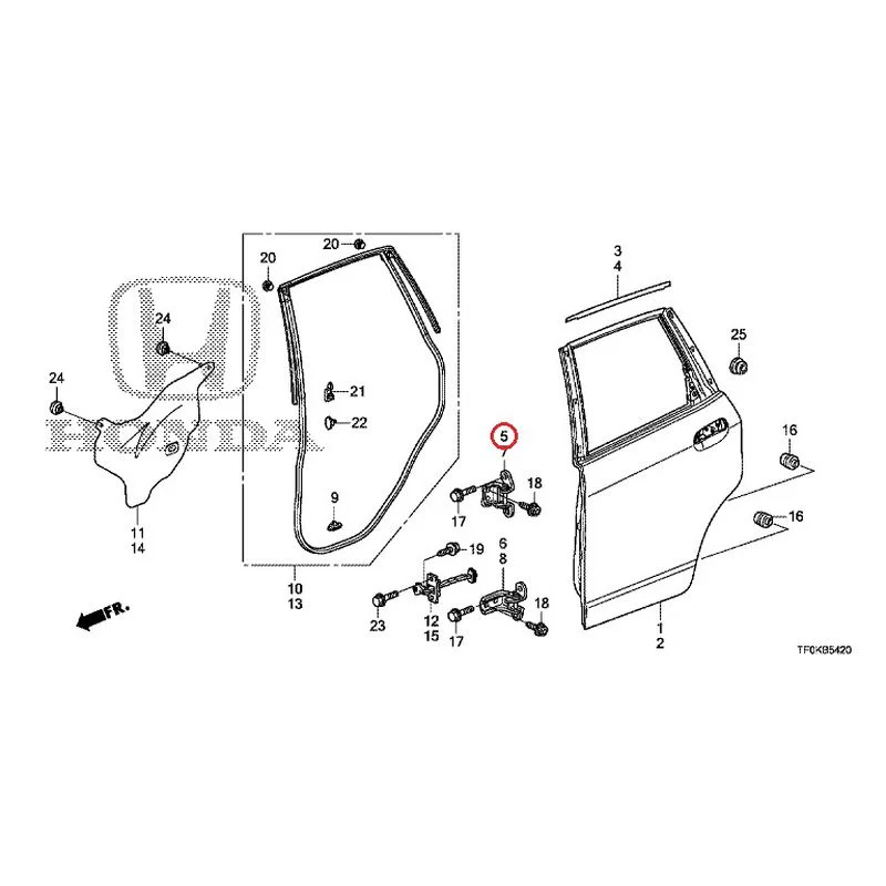 [NEW] JDM HONDA FIT GE8 2012 Rear Door Panel GENUINE OEM - Image 6