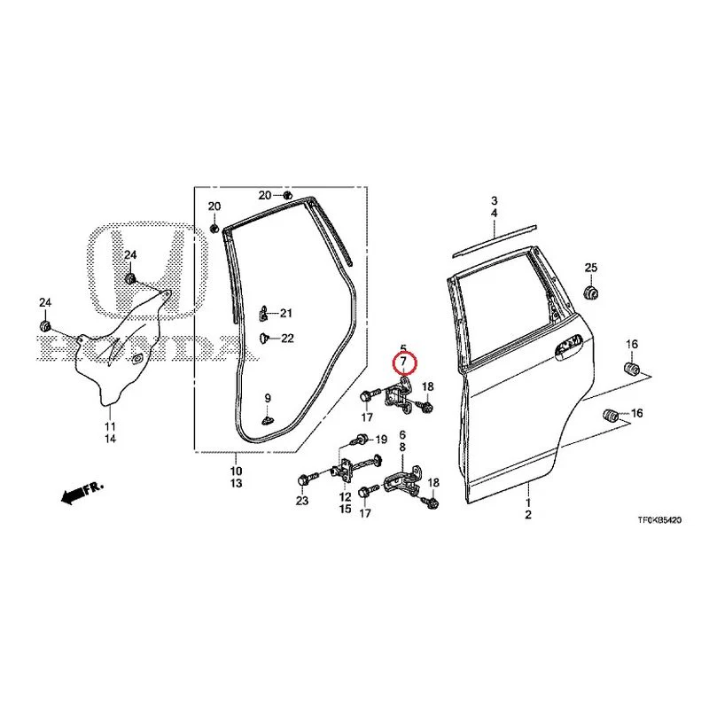 [NEW] JDM HONDA FIT GE8 2012 Rear Door Panel GENUINE OEM - Image 8