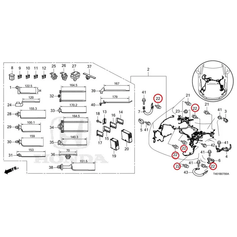 [NEW] JDM HONDA CIVIC FL5 2023 Wiring Harness (1) GENUINE OEM - Image 22