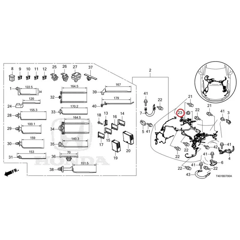 [NEW] JDM HONDA CIVIC FL5 2023 Wiring Harness (1) GENUINE OEM - Image 23