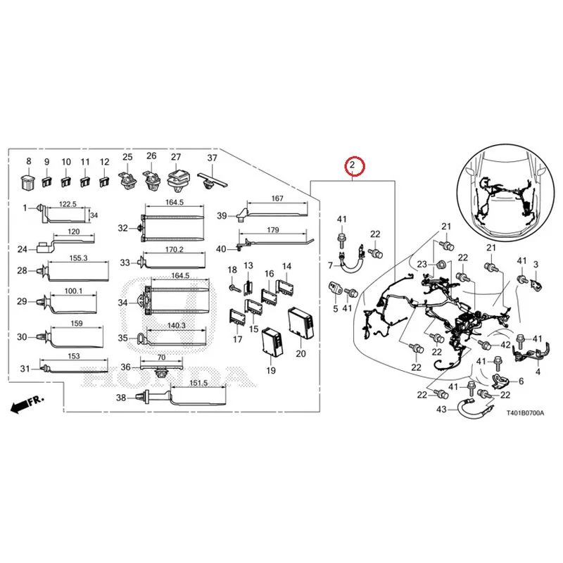 [NEW] JDM HONDA CIVIC FL5 2023 Wiring Harness (1) GENUINE OEM - Image 3