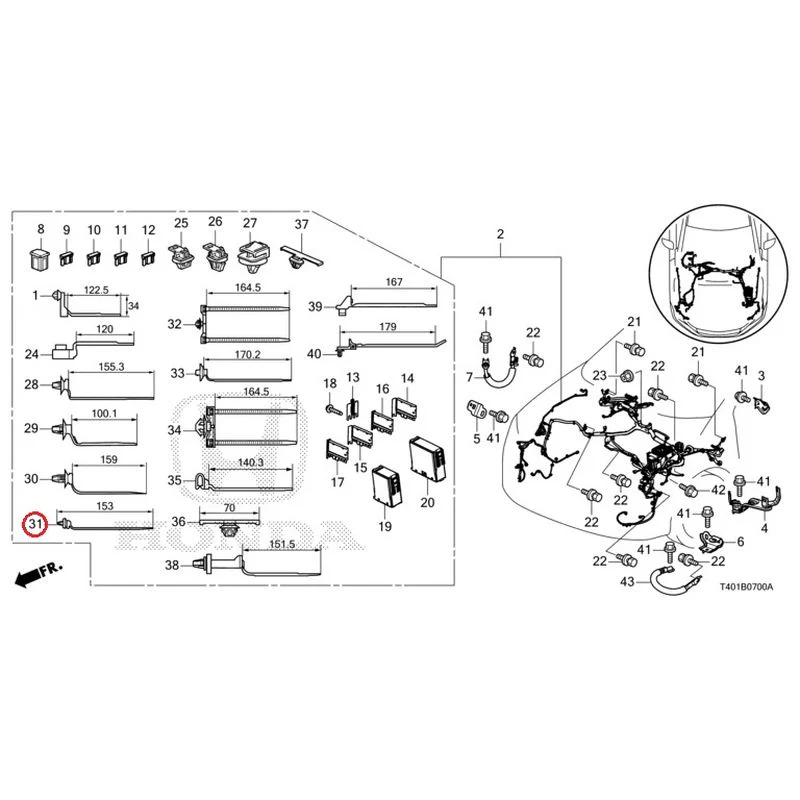 [NEW] JDM HONDA CIVIC FL5 2023 Wiring Harness (1) GENUINE OEM - Image 31