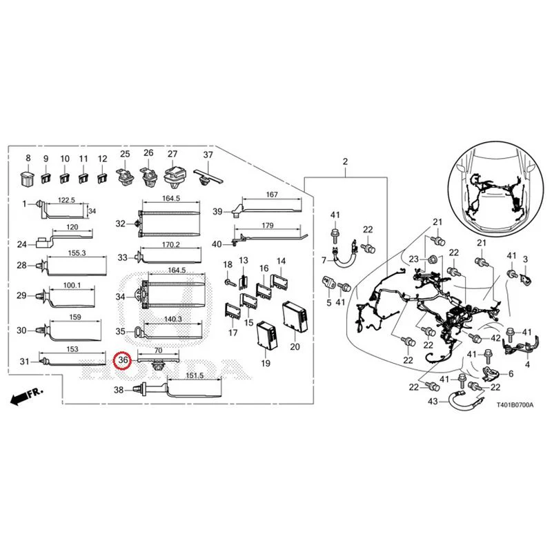 [NEW] JDM HONDA CIVIC FL5 2023 Wiring Harness (1) GENUINE OEM - Image 36