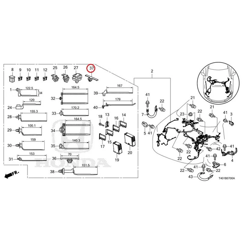 [NEW] JDM HONDA CIVIC FL5 2023 Wiring Harness (1) GENUINE OEM - Image 37