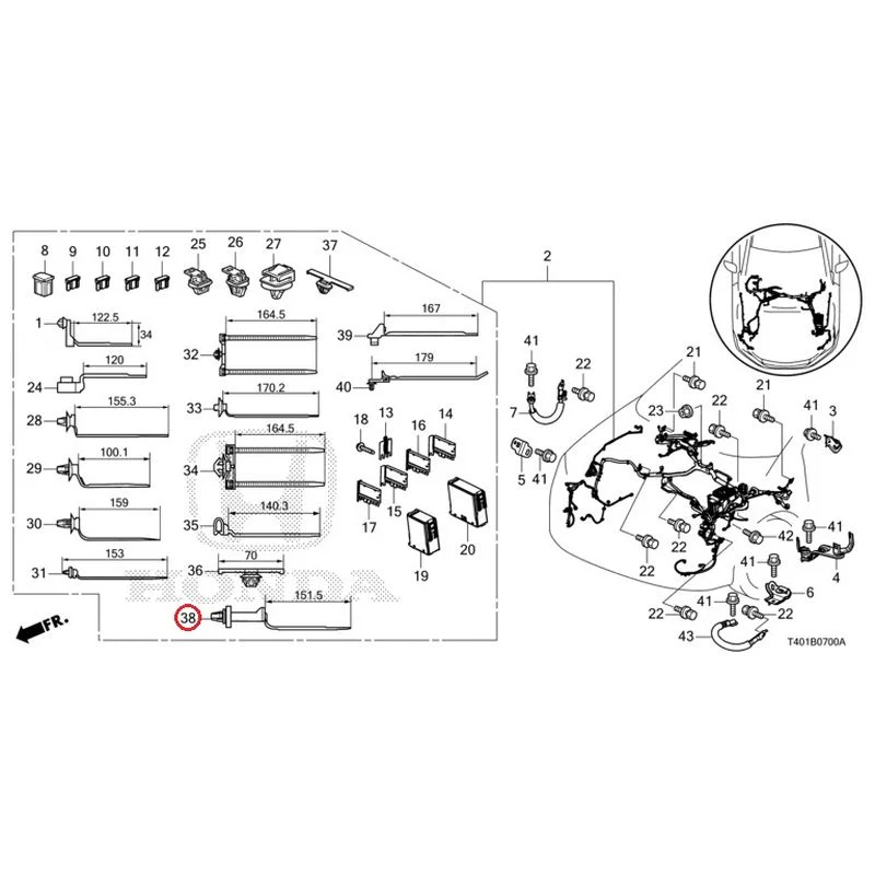 [NEW] JDM HONDA CIVIC FL5 2023 Wiring Harness (1) GENUINE OEM - Image 38