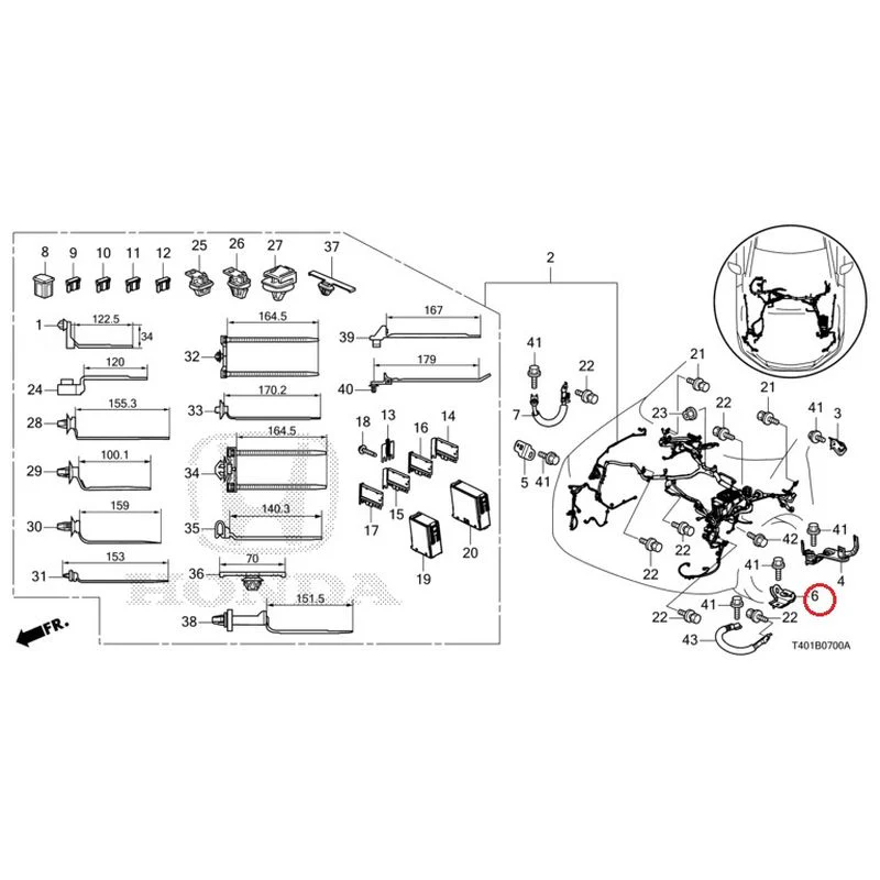 [NEW] JDM HONDA CIVIC FL5 2023 Wiring Harness (1) GENUINE OEM - Image 7