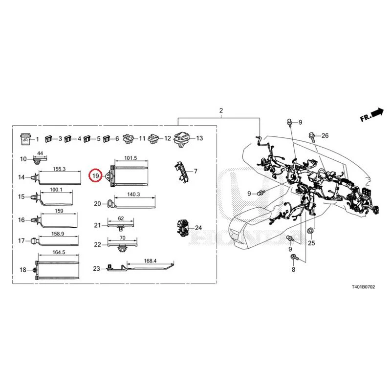 [NEW] JDM HONDA CIVIC FL5 2023 Wiring Harness (3) GENUINE OEM - Image 15