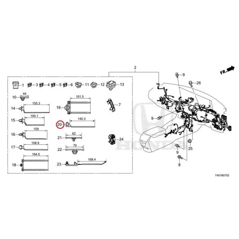 [NEW] JDM HONDA CIVIC FL5 2023 Wiring Harness (3) GENUINE OEM - Image 16