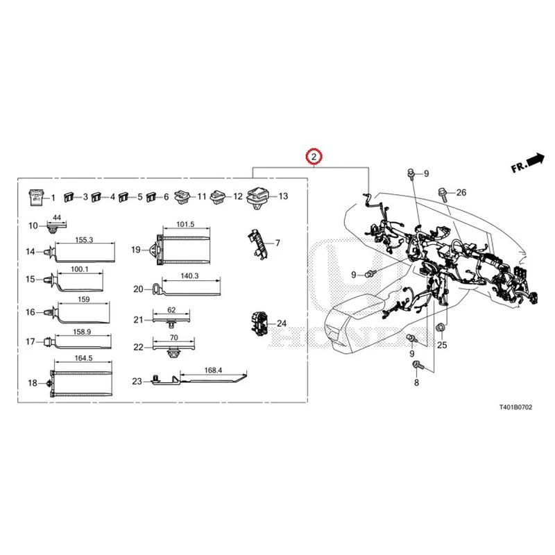 [NEW] JDM HONDA CIVIC FL5 2023 Wiring Harness (3) GENUINE OEM - Image 3