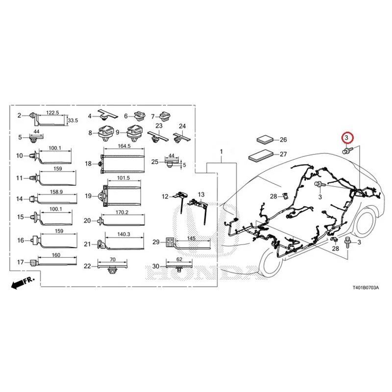 [NEW] JDM HONDA CIVIC FL5 2023 Wire Harnesses (4) GENUINE OEM - Image 4