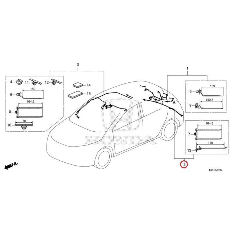 [NEW] JDM HONDA CIVIC FL5 2023 Wire Harnesses (5) GENUINE OEM - Image 3
