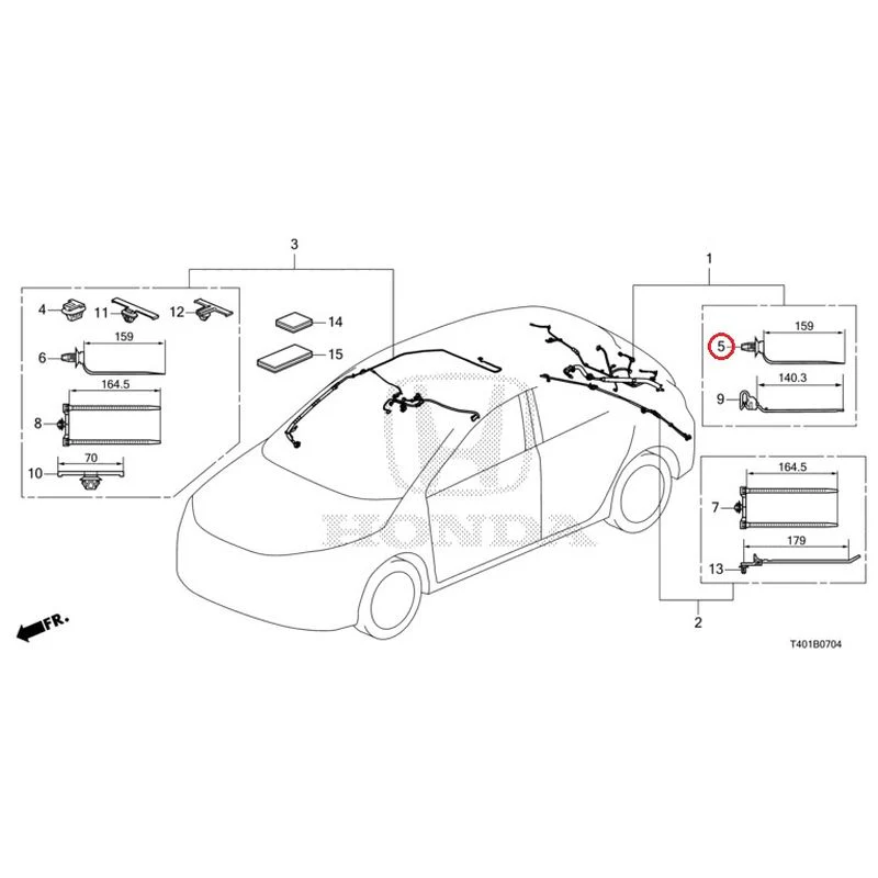 [NEW] JDM HONDA CIVIC FL5 2023 Wire Harnesses (5) GENUINE OEM - Image 6
