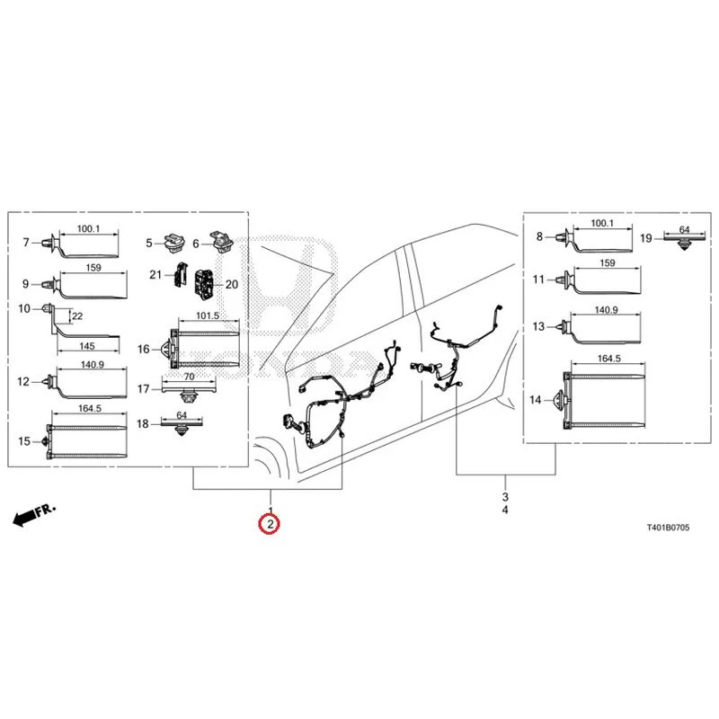 [NEW] JDM HONDA CIVIC FL5 2023 Wire Harnesses (6) GENUINE OEM - Image 3