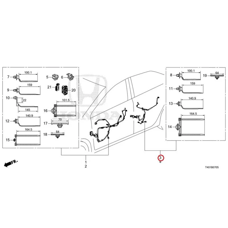 [NEW] JDM HONDA CIVIC FL5 2023 Wire Harnesses (6) GENUINE OEM - Image 4