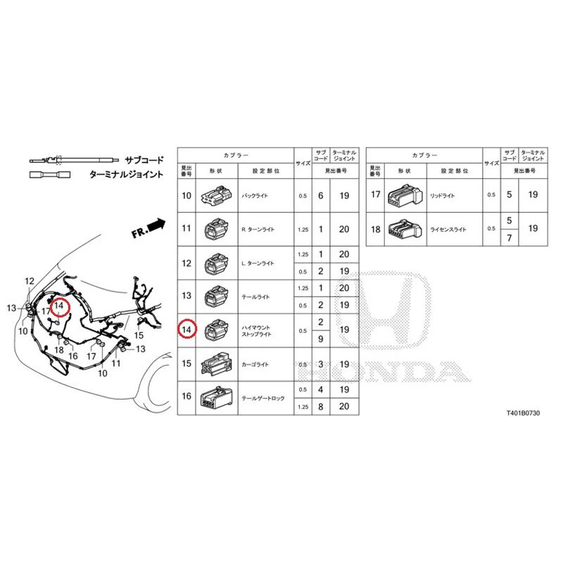 [NEW] JDM HONDA CIVIC FL5 2023 Electrical Connector (Rear) GENUINE OEM - Image 15
