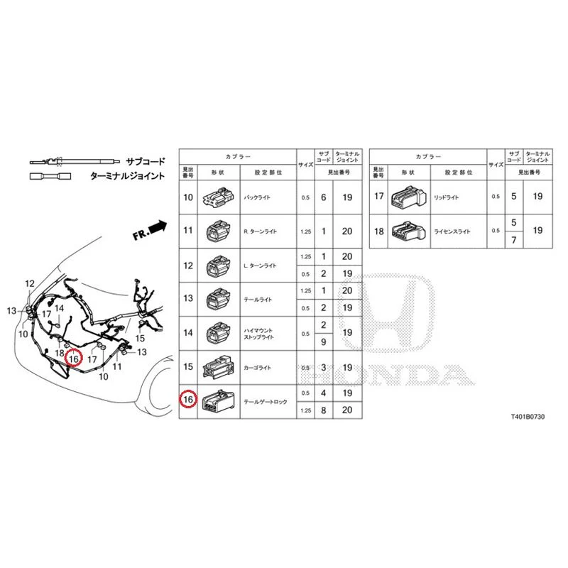 [NEW] JDM HONDA CIVIC FL5 2023 Electrical Connector (Rear) GENUINE OEM - Image 17