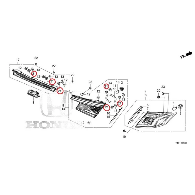 [NEW] JDM HONDA CIVIC FL5 2023 Tail Lights/License Lights GENUINE OEM - Image 22