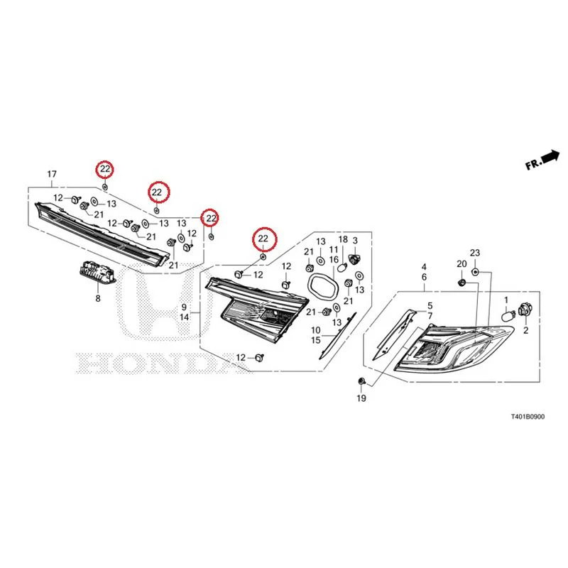 [NEW] JDM HONDA CIVIC FL5 2023 Tail Lights/License Lights GENUINE OEM - Image 23