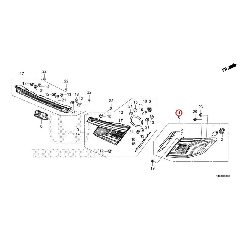 [NEW] JDM HONDA CIVIC FL5 2023 Tail Lights/License Lights GENUINE OEM - Image 5