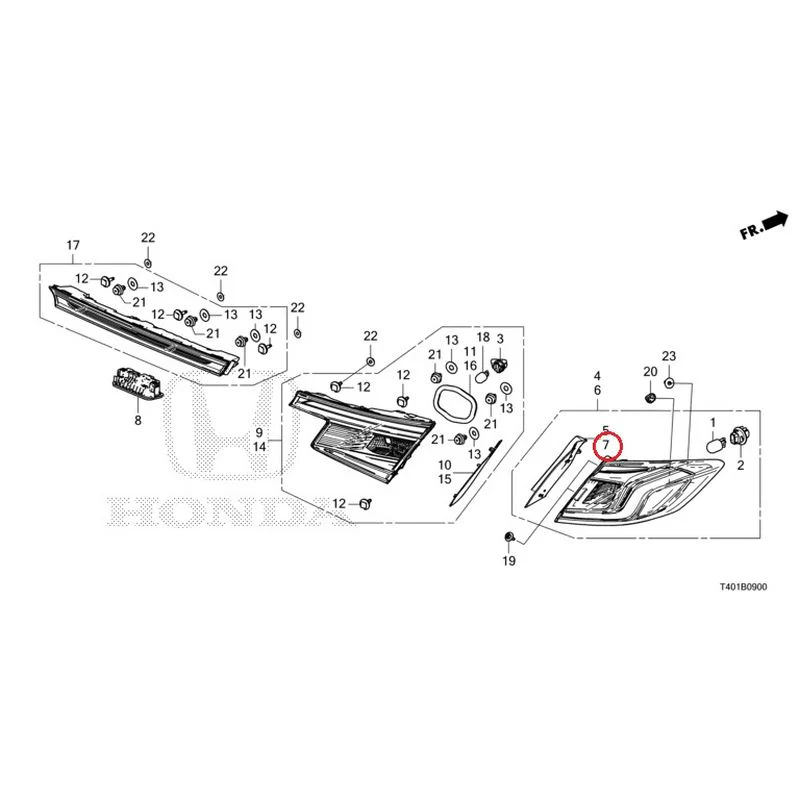 [NEW] JDM HONDA CIVIC FL5 2023 Tail Lights/License Lights GENUINE OEM - Image 8