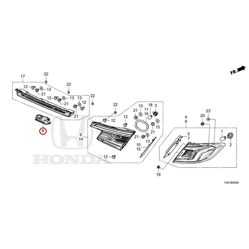 [NEW] JDM HONDA CIVIC FL5 2023 Tail Lights/License Lights GENUINE OEM - Image 9