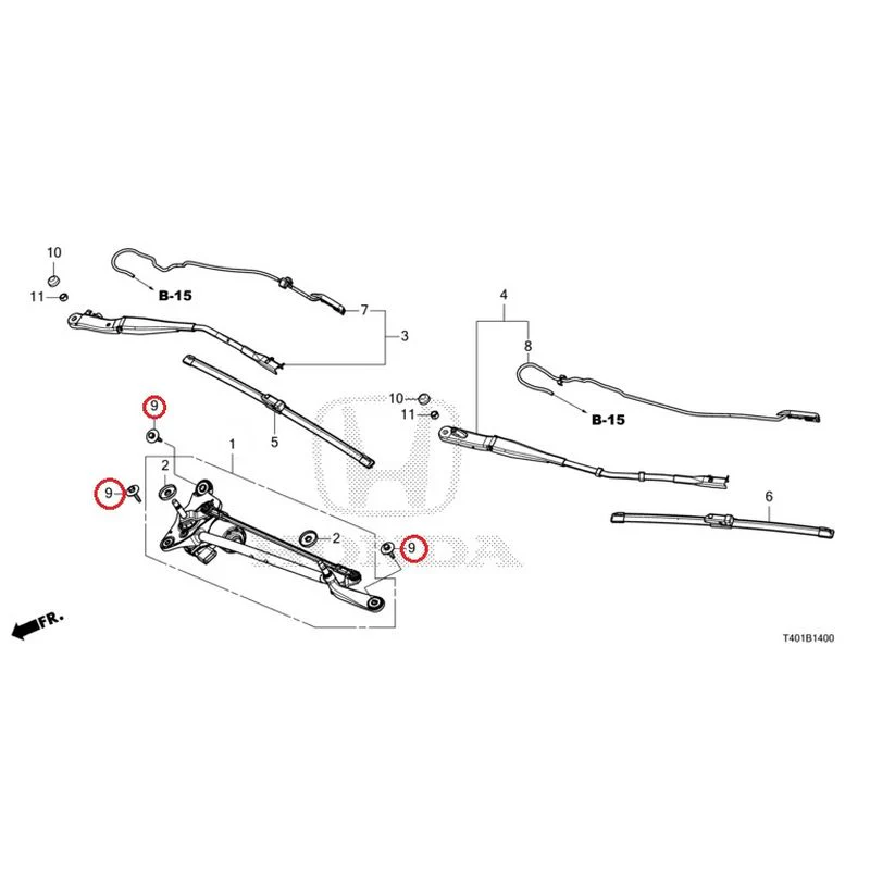 [NEW] JDM HONDA CIVIC FL5 2023 Front Windshield Wiper GENUINE OEM - Image 10