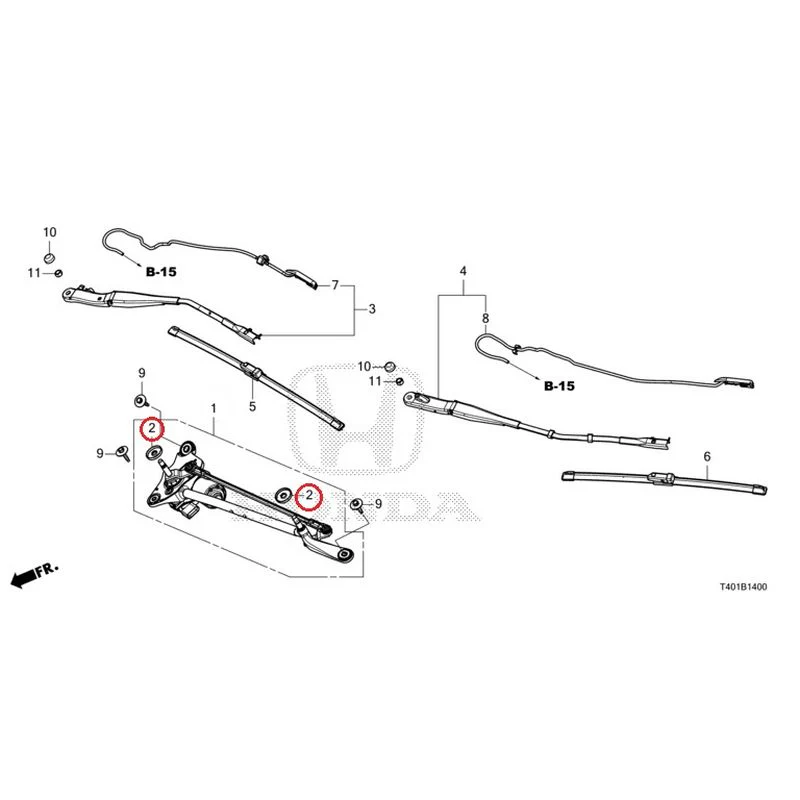 [NEW] JDM HONDA CIVIC FL5 2023 Front Windshield Wiper GENUINE OEM - Image 3