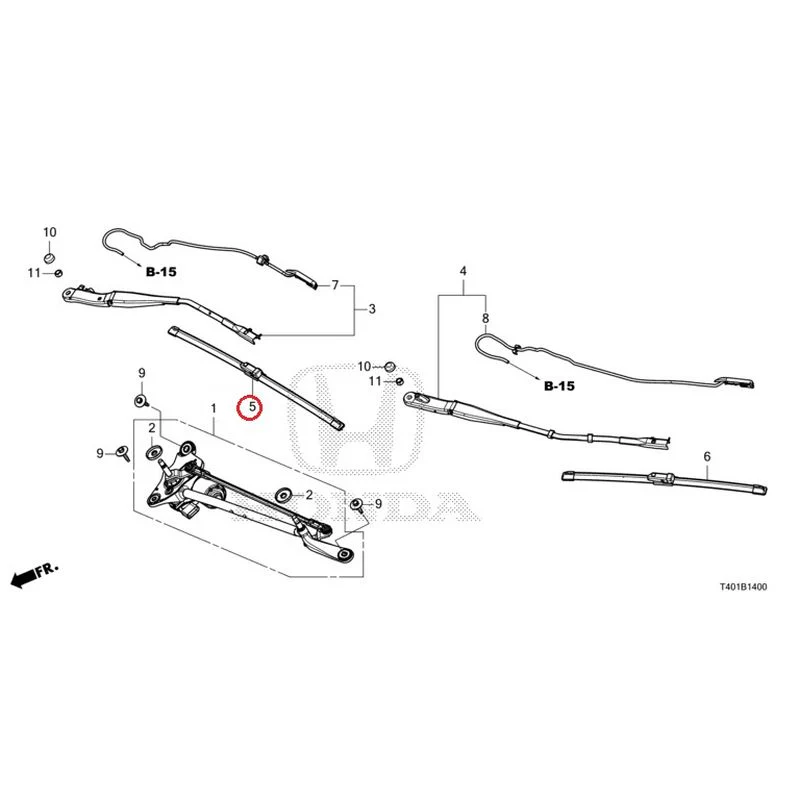 [NEW] JDM HONDA CIVIC FL5 2023 Front Windshield Wiper GENUINE OEM - Image 6