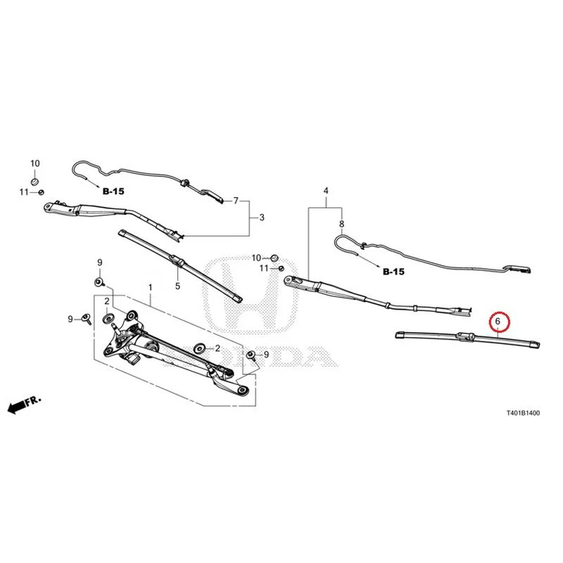 [NEW] JDM HONDA CIVIC FL5 2023 Front Windshield Wiper GENUINE OEM - Image 7