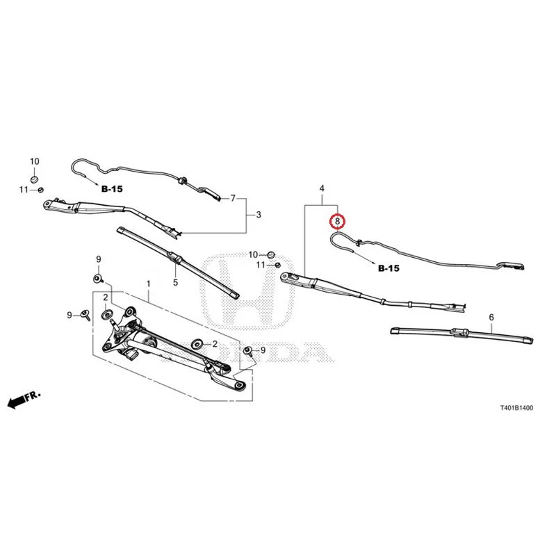 [NEW] JDM HONDA CIVIC FL5 2023 Front Windshield Wiper GENUINE OEM - Image 9