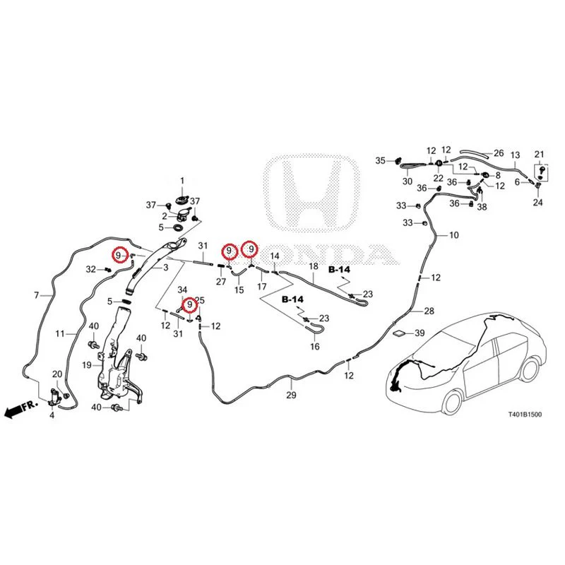 [NEW] JDM HONDA CIVIC FL5 2023 Windshield Washer GENUINE OEM - Image 10