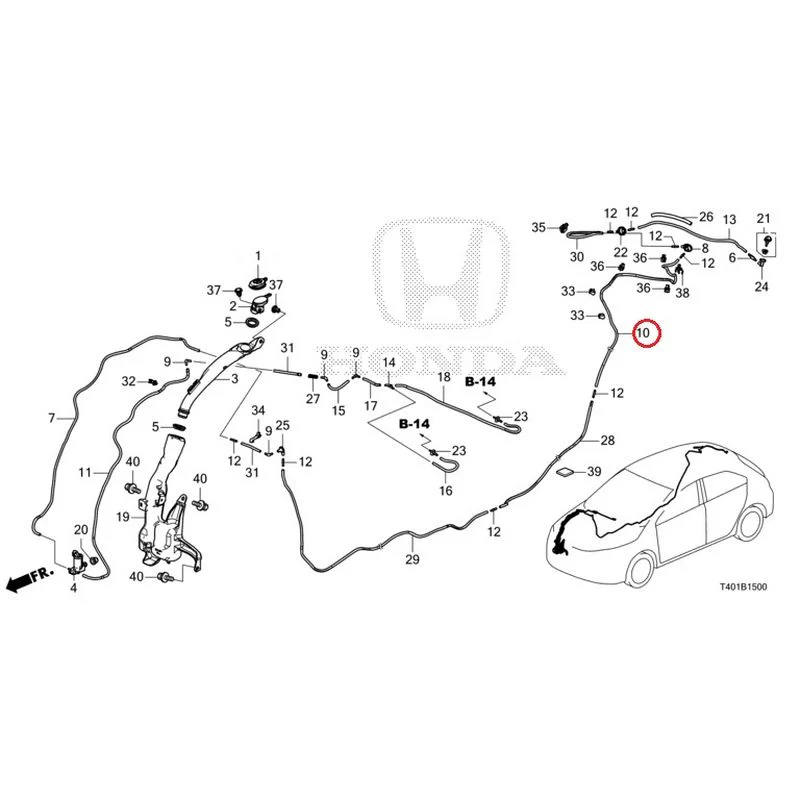 [NEW] JDM HONDA CIVIC FL5 2023 Windshield Washer GENUINE OEM - Image 11