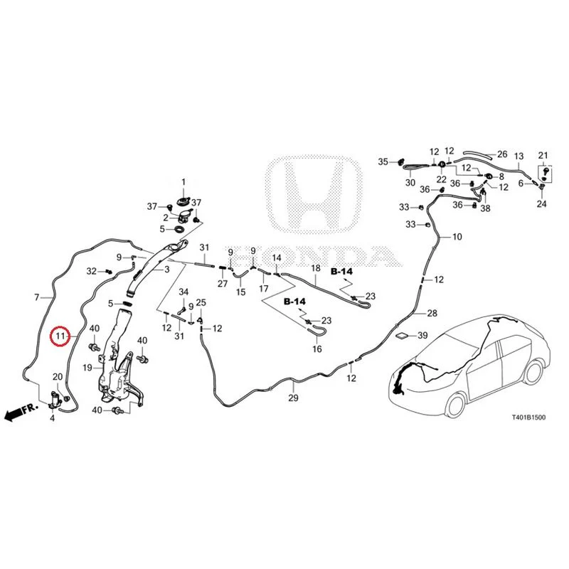 [NEW] JDM HONDA CIVIC FL5 2023 Windshield Washer GENUINE OEM - Image 12