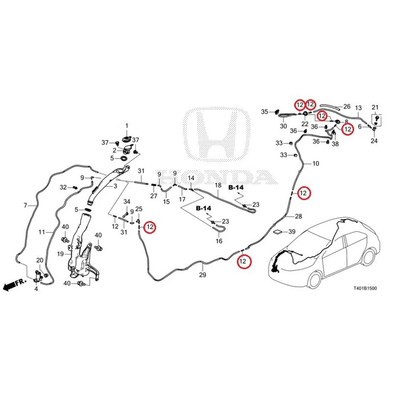 [NEW] JDM HONDA CIVIC FL5 2023 Windshield Washer GENUINE OEM - Image 13