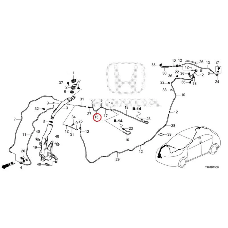 [NEW] JDM HONDA CIVIC FL5 2023 Windshield Washer GENUINE OEM - Image 16