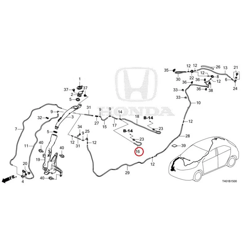 [NEW] JDM HONDA CIVIC FL5 2023 Windshield Washer GENUINE OEM - Image 17