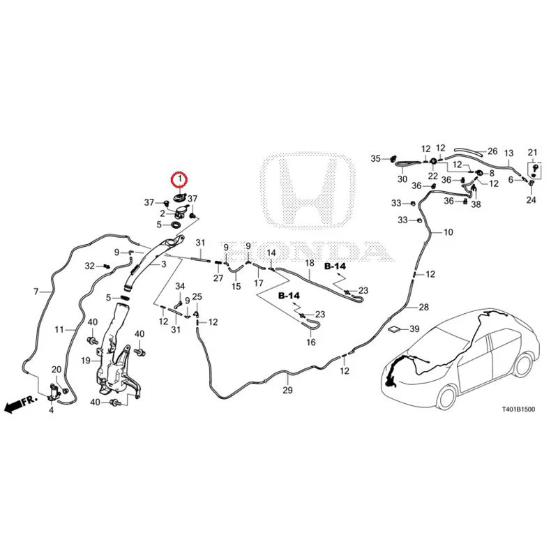 [NEW] JDM HONDA CIVIC FL5 2023 Windshield Washer GENUINE OEM - Image 2