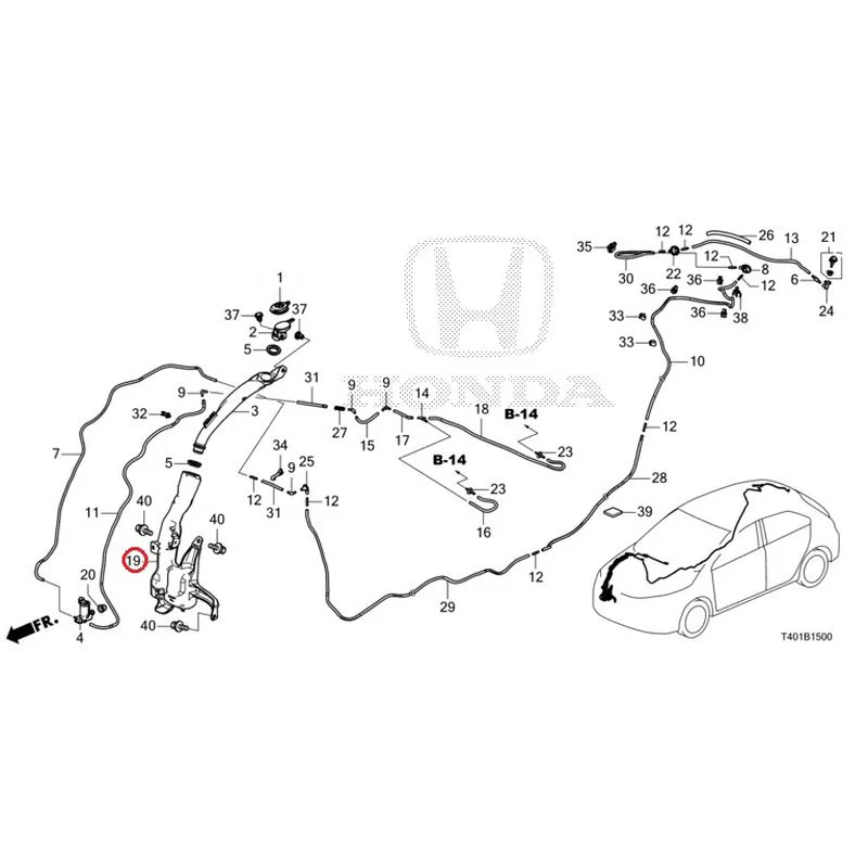 [NEW] JDM HONDA CIVIC FL5 2023 Windshield Washer GENUINE OEM - Image 20