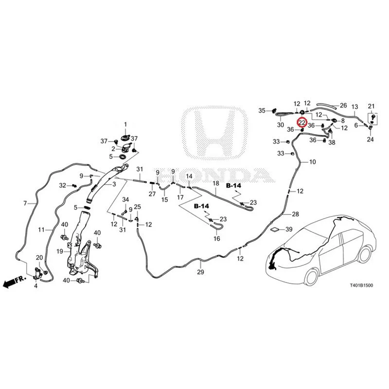 [NEW] JDM HONDA CIVIC FL5 2023 Windshield Washer GENUINE OEM - Image 23