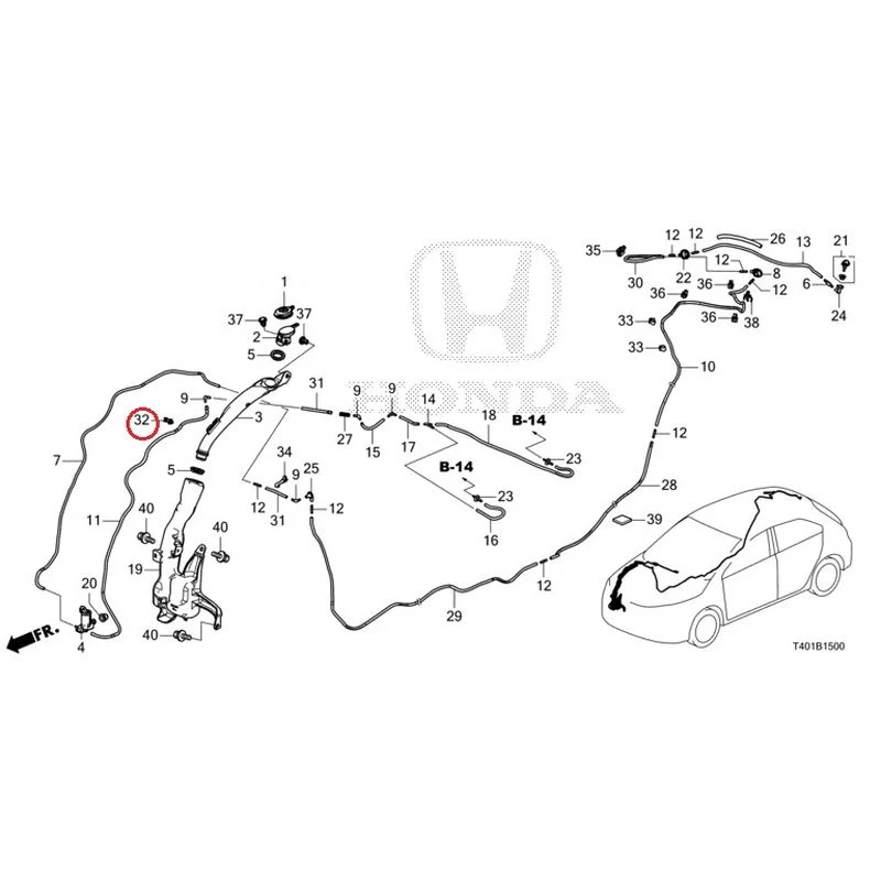 [NEW] JDM HONDA CIVIC FL5 2023 Windshield Washer GENUINE OEM - Image 33